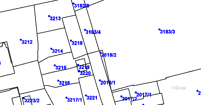 Parcela st. 2018/2 v KÚ Sokolov, Katastrální mapa