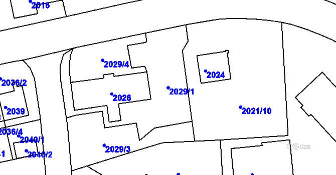 Parcela st. 2029/1 v KÚ Sokolov, Katastrální mapa