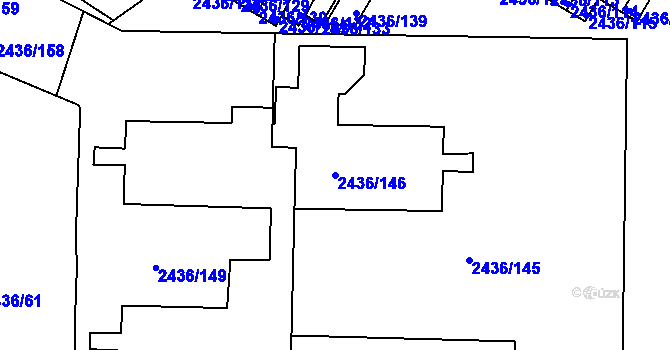 Parcela st. 2436/146 v KÚ Sokolov, Katastrální mapa