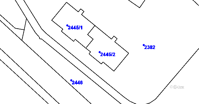 Parcela st. 2445/2 v KÚ Sokolov, Katastrální mapa