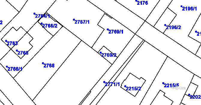 Parcela st. 2769/2 v KÚ Sokolov, Katastrální mapa
