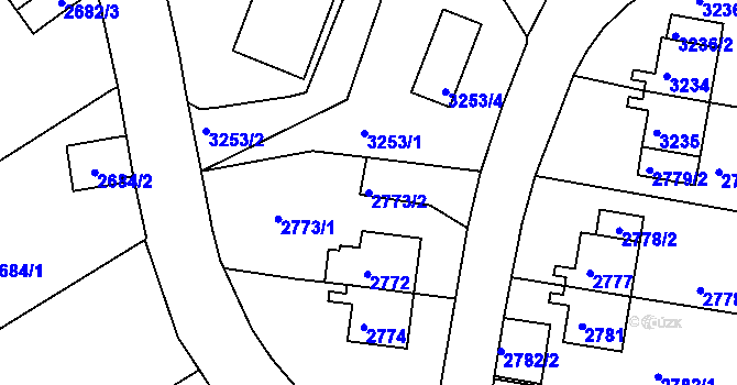 Parcela st. 2773/2 v KÚ Sokolov, Katastrální mapa