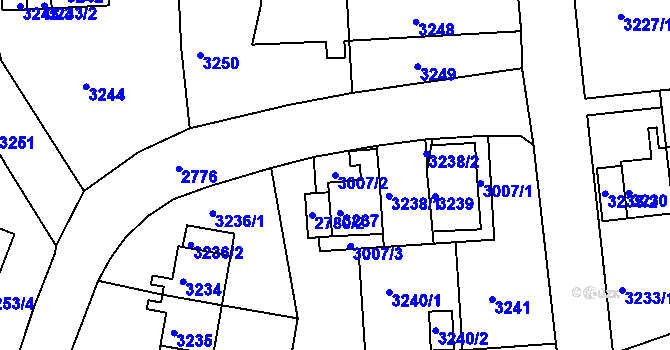Parcela st. 3007/2 v KÚ Sokolov, Katastrální mapa