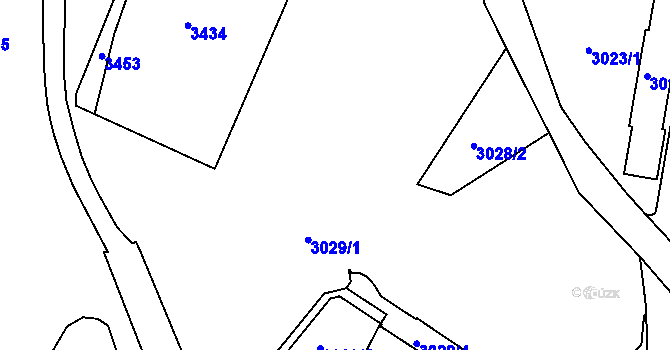 Parcela st. 3028/1 v KÚ Sokolov, Katastrální mapa