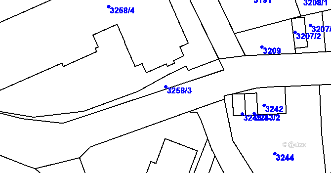 Parcela st. 3258/3 v KÚ Sokolov, Katastrální mapa