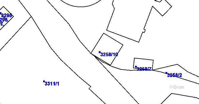 Parcela st. 3258/10 v KÚ Sokolov, Katastrální mapa