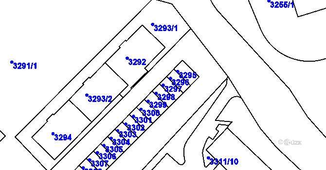 Parcela st. 3297 v KÚ Sokolov, Katastrální mapa