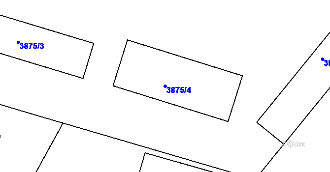 Parcela st. 3875/4 v KÚ Sokolov, Katastrální mapa