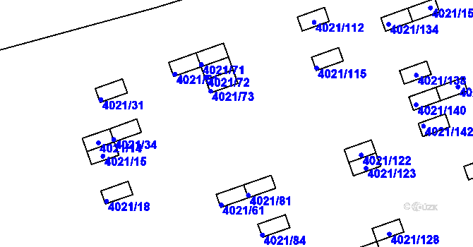 Parcela st. 4021/76 v KÚ Sokolov, Katastrální mapa