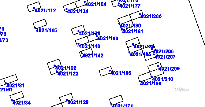 Parcela st. 4021/163 v KÚ Sokolov, Katastrální mapa