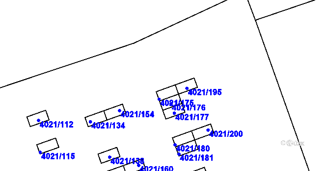 Parcela st. 4021/174 v KÚ Sokolov, Katastrální mapa
