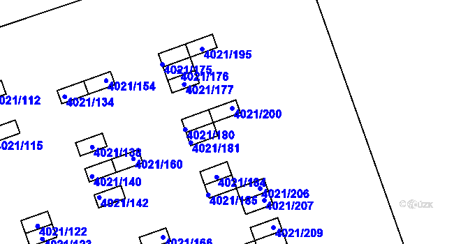 Parcela st. 4021/201 v KÚ Sokolov, Katastrální mapa