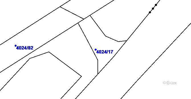 Parcela st. 4024/17 v KÚ Sokolov, Katastrální mapa