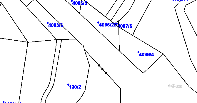 Parcela st. 4086/4 v KÚ Sokolov, Katastrální mapa