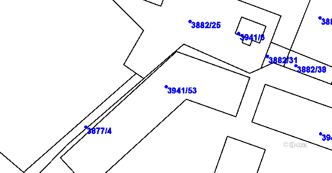 Parcela st. 3941/53 v KÚ Sokolov, Katastrální mapa