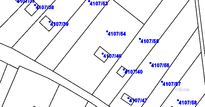 Parcela st. 4107/46 v KÚ Sokolov, Katastrální mapa