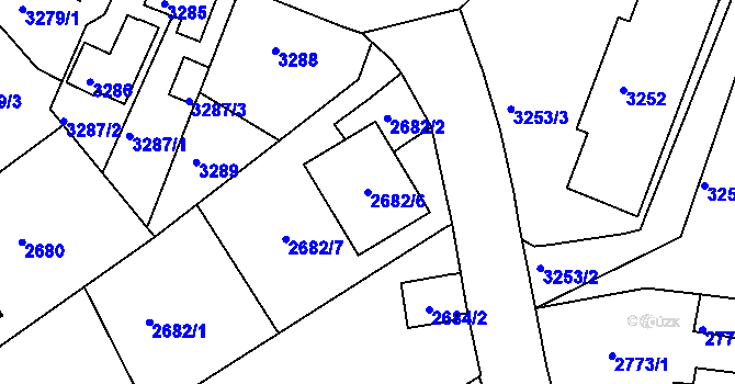 Parcela st. 2682/6 v KÚ Sokolov, Katastrální mapa