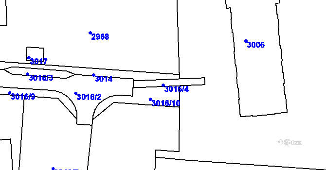Parcela st. 3016/4 v KÚ Sokolov, Katastrální mapa