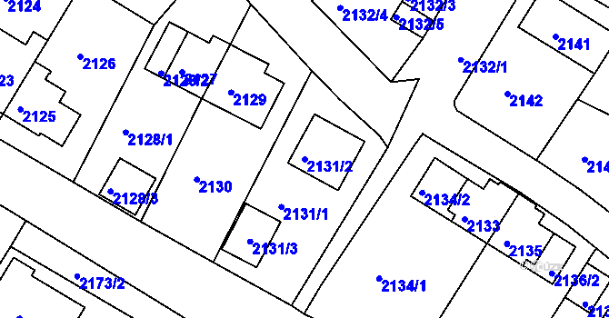 Parcela st. 2131/2 v KÚ Sokolov, Katastrální mapa