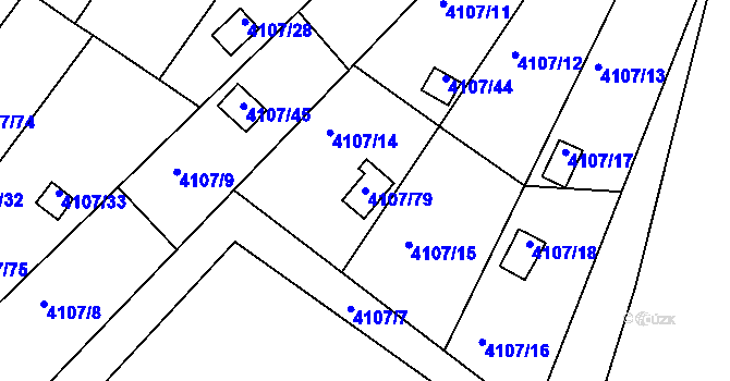 Parcela st. 4107/79 v KÚ Sokolov, Katastrální mapa