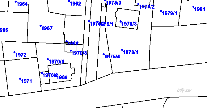 Parcela st. 1975/4 v KÚ Sokolov, Katastrální mapa