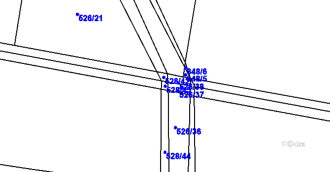 Parcela st. 528/43 v KÚ Solany, Katastrální mapa