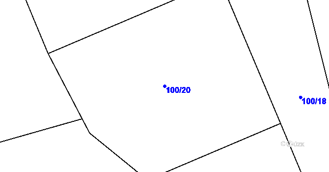 Parcela st. 100/20 v KÚ Malobratřice, Katastrální mapa
