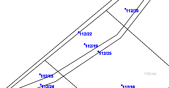 Parcela st. 112/19 v KÚ Malobratřice, Katastrální mapa