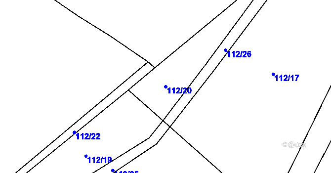 Parcela st. 112/20 v KÚ Malobratřice, Katastrální mapa