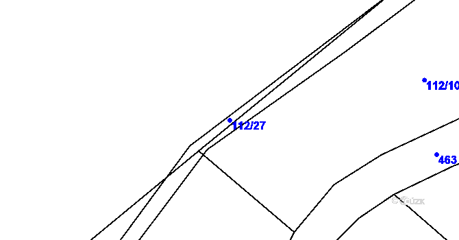 Parcela st. 112/27 v KÚ Malobratřice, Katastrální mapa