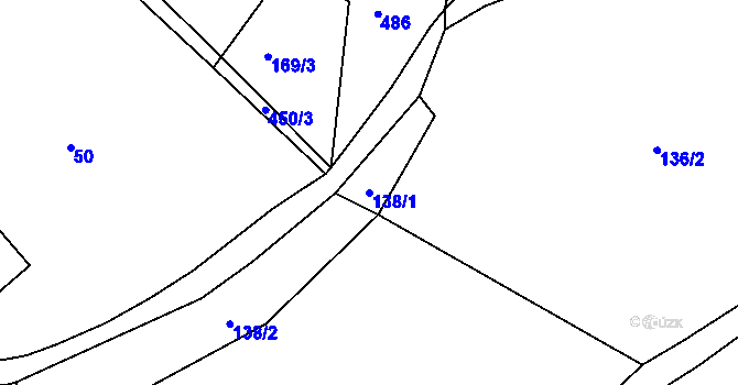 Parcela st. 138/1 v KÚ Malobratřice, Katastrální mapa