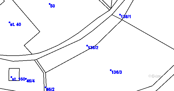 Parcela st. 138/2 v KÚ Malobratřice, Katastrální mapa