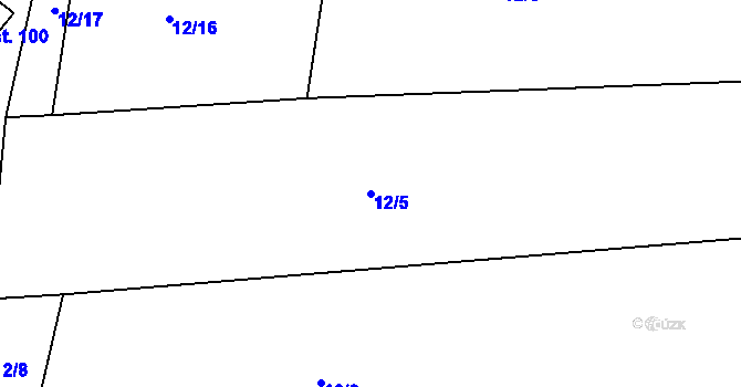 Parcela st. 12/5 v KÚ Solec, Katastrální mapa