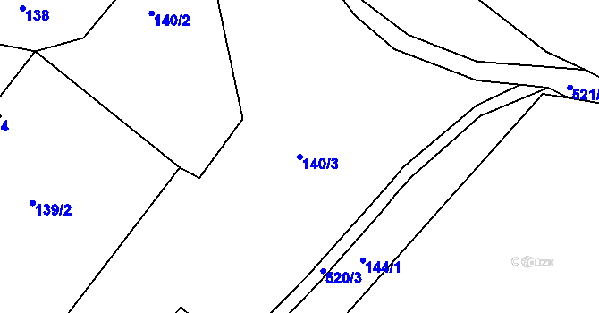 Parcela st. 140/3 v KÚ Solec, Katastrální mapa