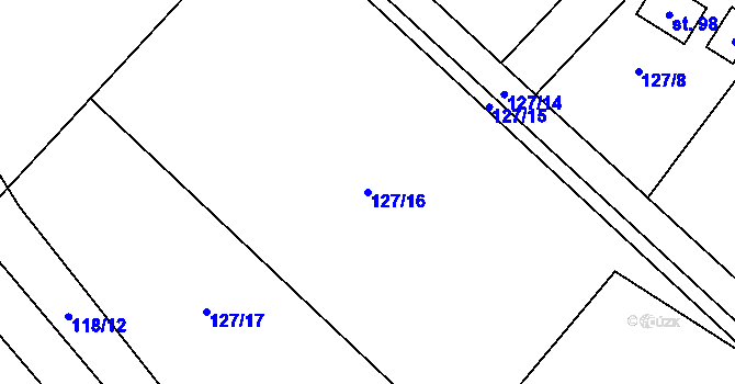 Parcela st. 127/16 v KÚ Solec, Katastrální mapa