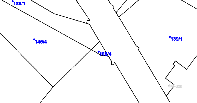 Parcela st. 188/4 v KÚ Solec, Katastrální mapa