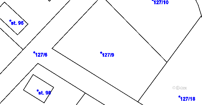 Parcela st. 127/9 v KÚ Solec, Katastrální mapa