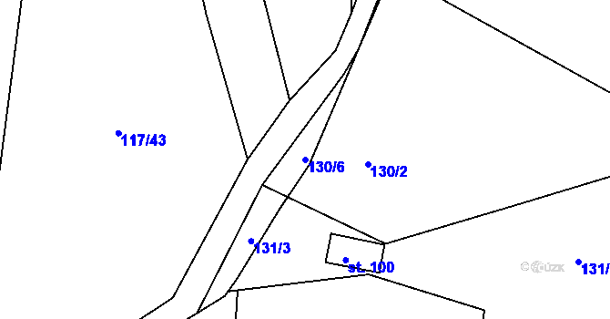 Parcela st. 130/6 v KÚ Solenice, Katastrální mapa