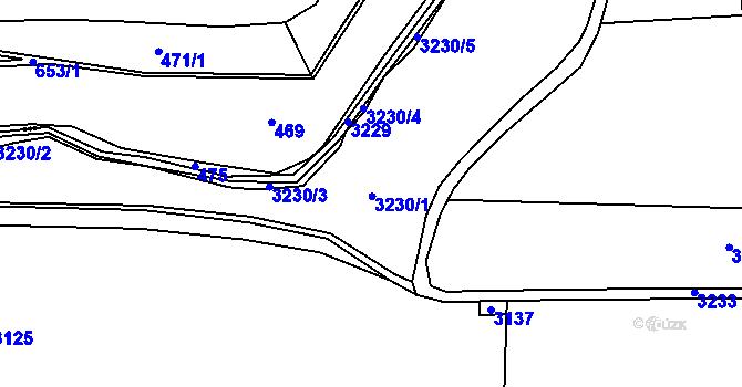 Parcela st. 3230 v KÚ Ještětice, Katastrální mapa