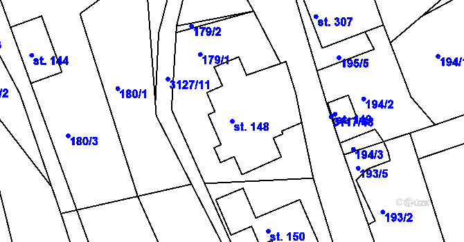 Parcela st. 148 v KÚ Sopotnice, Katastrální mapa
