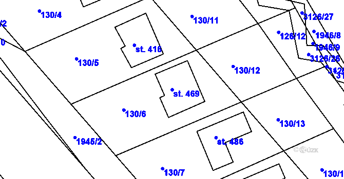 Parcela st. 469 v KÚ Sopotnice, Katastrální mapa