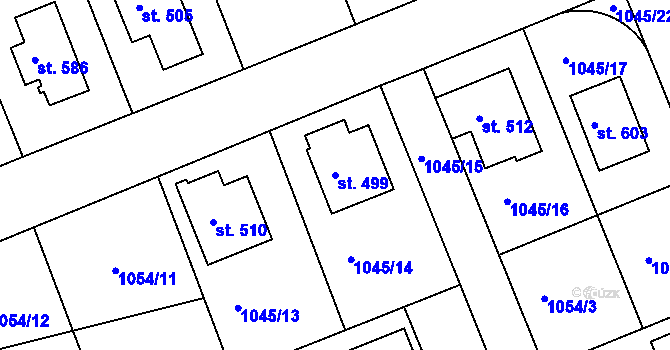 Parcela st. 499 v KÚ Sopotnice, Katastrální mapa