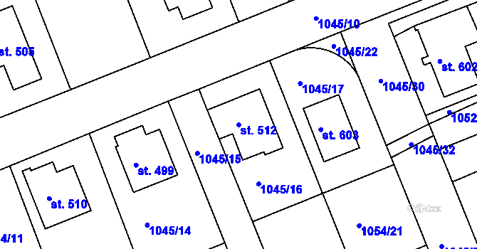 Parcela st. 512 v KÚ Sopotnice, Katastrální mapa