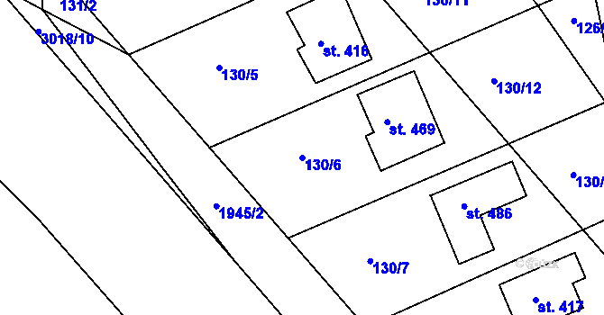Parcela st. 130/6 v KÚ Sopotnice, Katastrální mapa