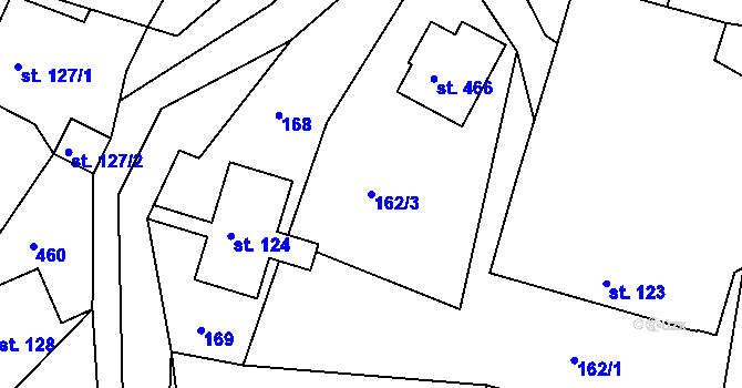 Parcela st. 162/3 v KÚ Sopotnice, Katastrální mapa