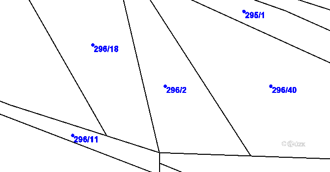 Parcela st. 296/2 v KÚ Sopotnice, Katastrální mapa