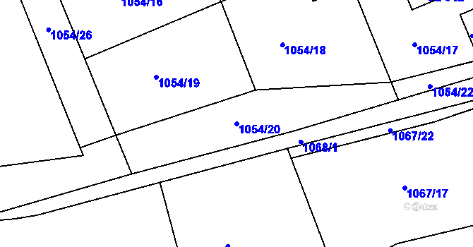 Parcela st. 1054/20 v KÚ Sopotnice, Katastrální mapa