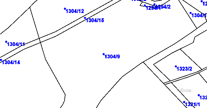 Parcela st. 1304/9 v KÚ Sopotnice, Katastrální mapa