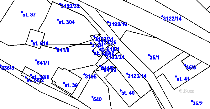 Parcela st. 3123/24 v KÚ Sopotnice, Katastrální mapa