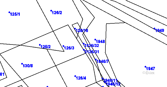 Parcela st. 3126/32 v KÚ Sopotnice, Katastrální mapa